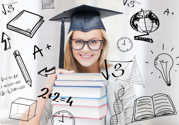 student in graduation cap