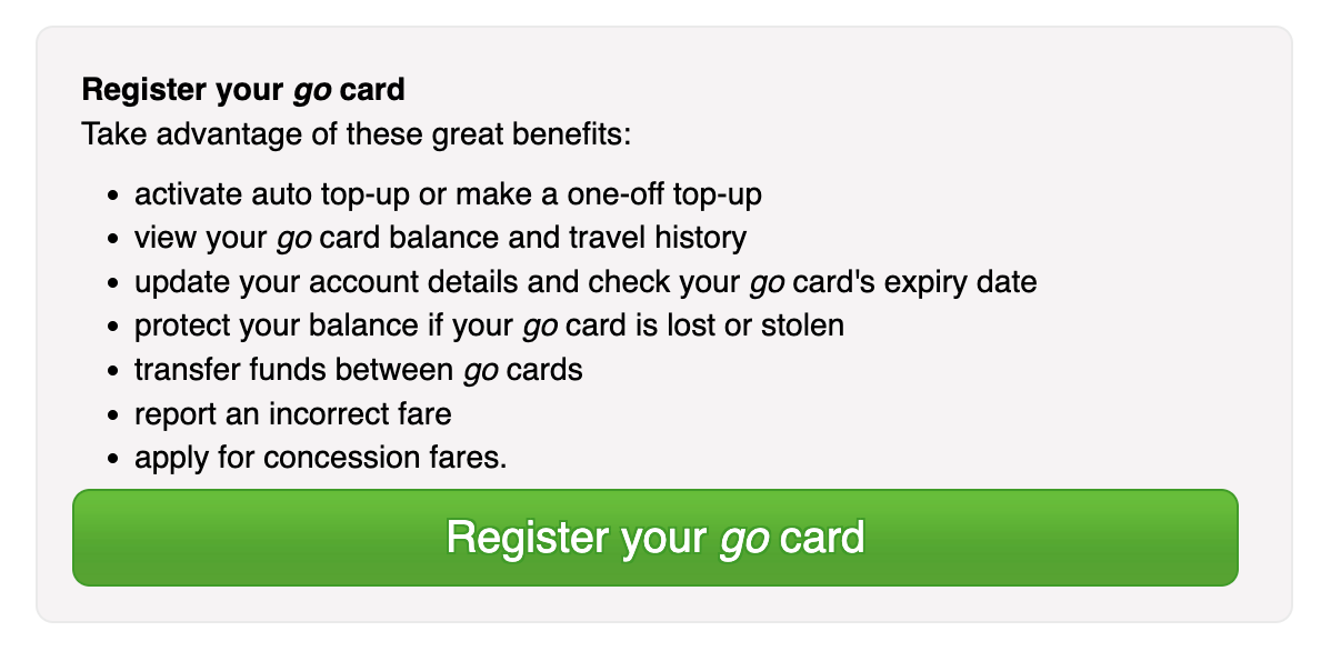 register my go card register my go card