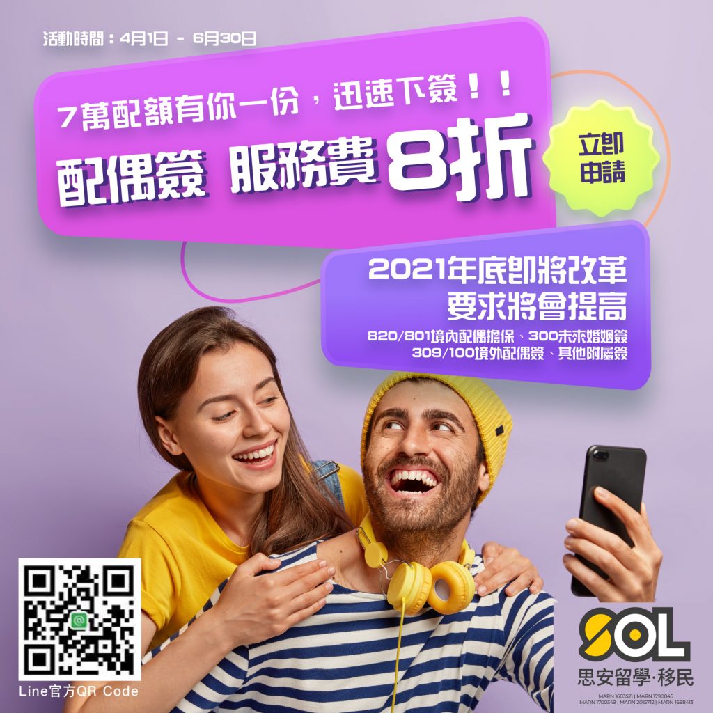 【限時】澳洲伴侶簽證即將在2021年底改革？找思安申請伴侶簽全面八折！