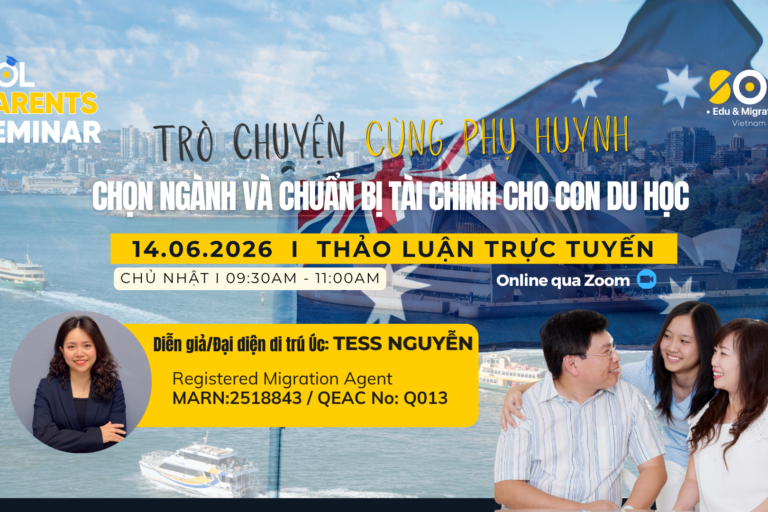 Hội thảo du học Úc dành cho phụ huynh, chọn ngành và chuẩn bị tài chính cho con du học