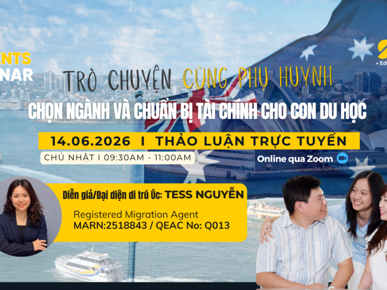 Hội thảo du học Úc dành cho phụ huynh, chọn ngành và chuẩn bị tài chính cho con du học
