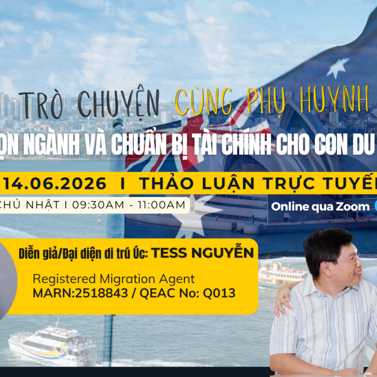 Hội thảo du học Úc dành cho phụ huynh, chọn ngành và chuẩn bị tài chính cho con du học