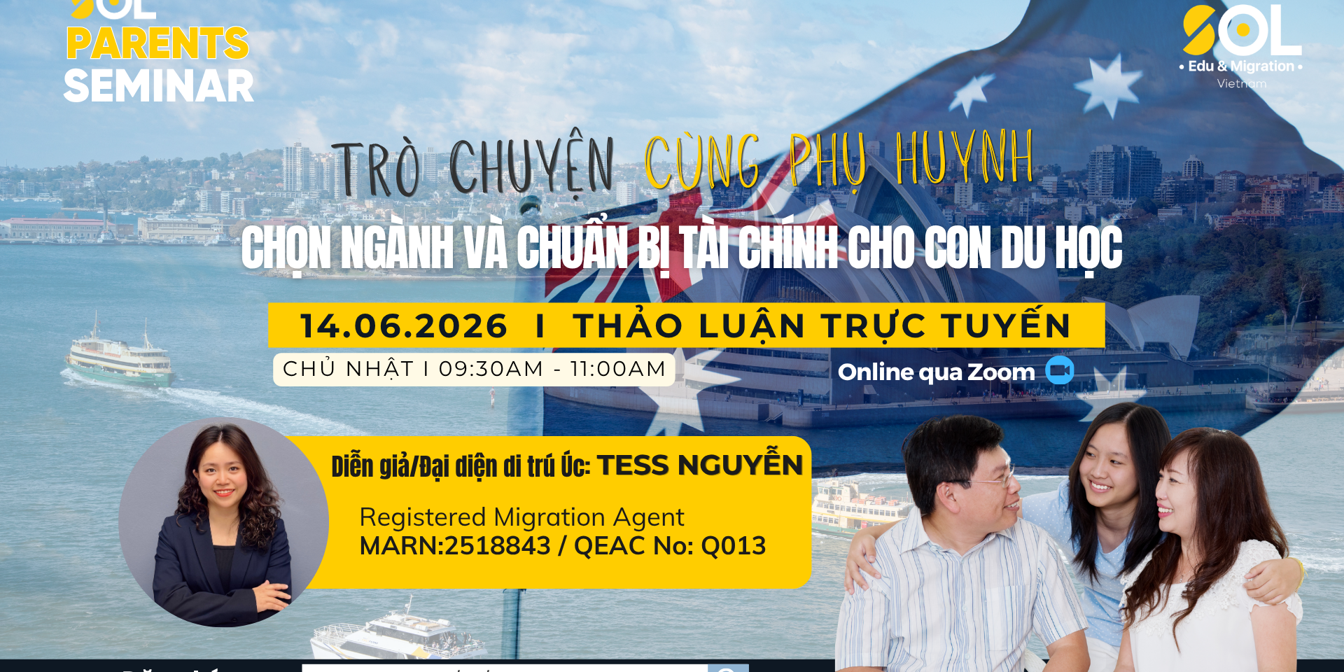 Trò chuyện cùng phụ huynh: Chọn ngành và chuẩn bị tài chính cho con du học Úc